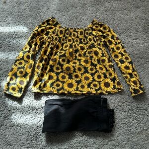 Toddler Sunflower Two Piece Outfit